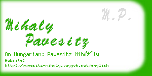 mihaly pavesitz business card